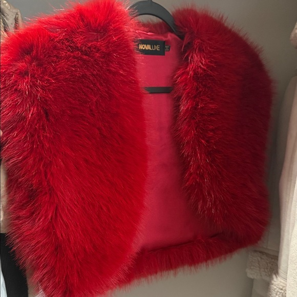 Fashion Nova Jackets & Blazers - Fashion nova red fur